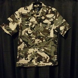 Forever 21 Men's Camouflage Button Down Shirt Sz M